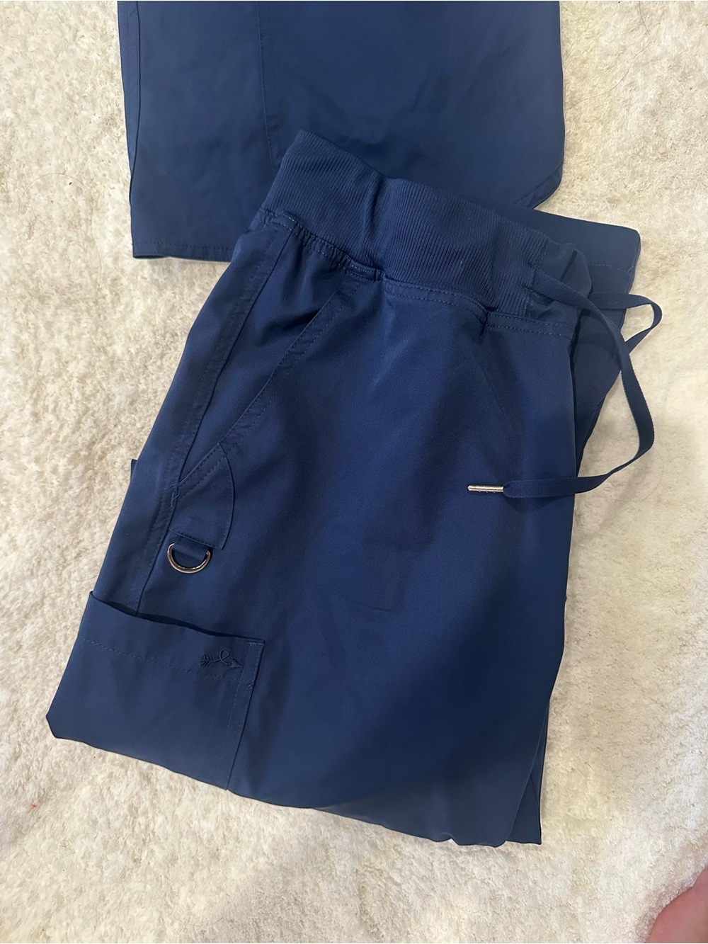 Women's Navy Scrub Set Top and Bottoms Ava Therese